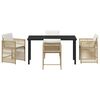 vidaXL Zestaw do jadalni w ogrodzie 5 pcs Beżowy polirattan