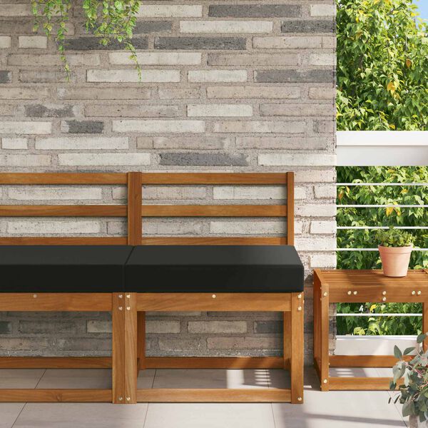 vidaXL Poduszka do sofy na zewnątrz Czarny 60 x 60 x 8 cm Poliester