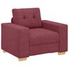 vidaXL Sofa 3 pcs Czerwony Wiatr 221 x 80 x 80 cm Tkanina lniana