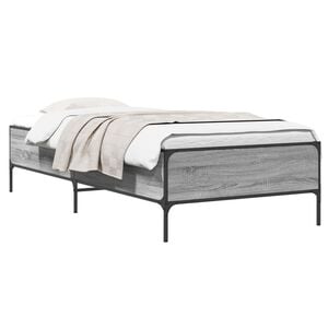 vidaXL Ramka ł&oacute;żka Szary Sonoma 80 x 200 cm Drewno inżynieryjne