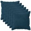 vidaXL Poszewka na poduszkę 6 pcs HOUTEN niebieski 50 x 50 cm Welur