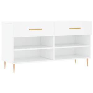 vidaXL Ławka z miejscem na buty, biała, 102x35x55 cm