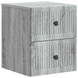 vidaXL Wisząca Szafka Nocna Szary Sonoma 33 x 34,5 x 40 cm