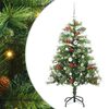 vidaXL Sztuczna choinka Ze LED Lights Zielony 150 cm PVC i Metal