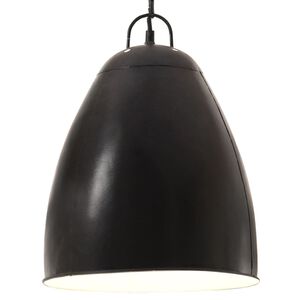 vidaXL Industrialna lampa wisząca, 25 W, czarna, okrągła, 32 cm, E27