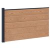 vidaXL Zestaw ogrodzeniowy 175 x 105 cm WPC i aluminium brązowy