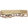 vidaXL Zestaw sof na zewnątrz z poduszką 6 pcs Naturalny i Beżowy