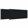 vidaXL Panel kuchenny 2 szt. Czarny 90 x 40 cm szkło hartowane