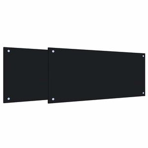vidaXL Panel kuchenny 2 szt. Czarny 90 x 40 cm szkło hartowane