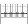 vidaXL Ogrodzenie z pierścieniem Spike Czarny 200 x 150 cm