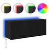 vidaXL Szafka pod telewizor Ze LED Lights Czarny Dąb 100 x 35 x 41 cm