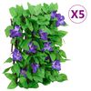 vidaXL Kratki ze sztucznym bluszczem rozsuwane 5 szt. zielone 180x20cm