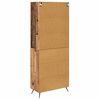 vidaXL Highboard Montowane na ścianie Stare drewno 69,5 x 34 x 180 cm