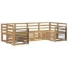 vidaXL Zestaw sof na zewnątrz 6 pcs Biały 245 x 128,5 x 73 cm
