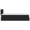 vidaXL Ł&oacute;żko Ottoman z materacem i LED, czarny, 80x200cm, tkanina
