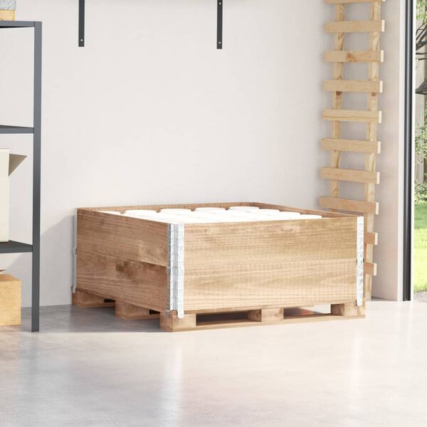 vidaXL Nadstawki paletowe, 2 szt., 100x100 cm, lite drewno sosnowe