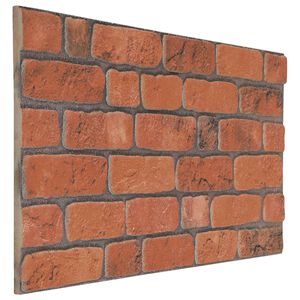 vidaXL Panele ścienne 10 szt. 100 x 50 cm terakota Pianka EPS