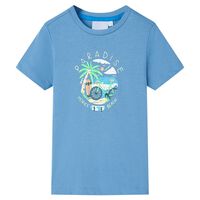 Koszulka dziecięca, kolor średni niebieski, 92