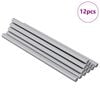 vidaXL Rura gwintowana 12 szt. srebrny 6 x 120 mm Stal