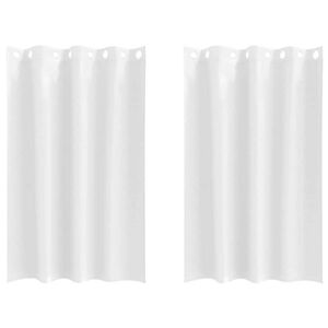 vidaXL Firany blackout z k&oacute;łkami 2 pcs Czysta Biała 175 x 140 cm