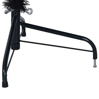 vidaXL Sztuczna choinka połówka ze stojakiem, czarna, 210 cm, PVC