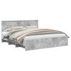 vidaXL Ramka ł&oacute;żka Betonowy szary 180 x 200 cm Drewno inżynieryjne
