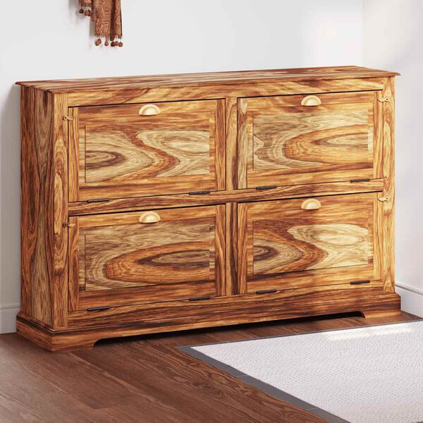 vidaXL Szafka na buty, 140x35x90 cm, lite drewno akacjowe