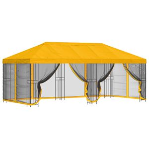 vidaXL Altana z bokami 6 x 3 m ż&oacute;łty Poliester i Stal 190