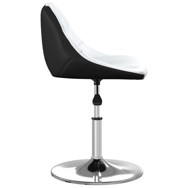 vidaXL Stołek barowy, biało-czarny, obity sztuczną sk&oacute;rą