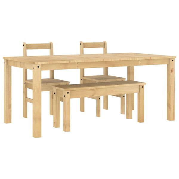 vidaXL 4-częściowy zestaw jadalny &bdquo;Panama&rdquo; z litego drewna sosnowego