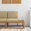 vidaXL Sofa końcowa na zewnątrz z poduszką Naturalny 91 x 63 x 73 cm