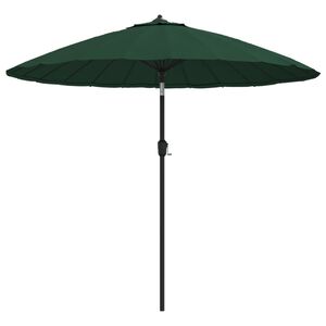 vidaXL Parasol ogrodowy na słupku aluminiowym, 270 cm, zielony
