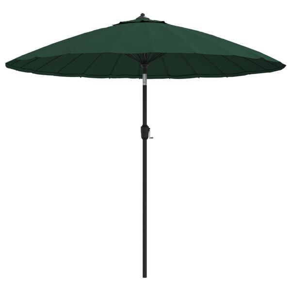 vidaXL Parasol ogrodowy na słupku aluminiowym, 270 cm, zielony