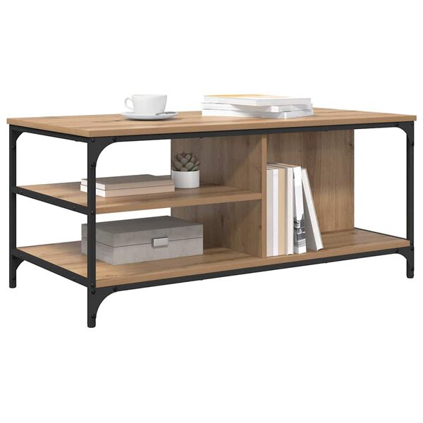 vidaXL Stolik kawowy Dąb rzemieślniczy 100 x 50 x 45 cm