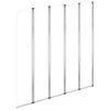 vidaXL Parawan na wannę, 120 x 140 cm, szkło hartowane, przezroczyste