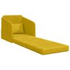 vidaXL Sofa Bed Ż&oacute;łty 65 x 80 x 83 cm Aksamit