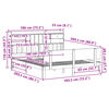 vidaXL Ł&oacute;żko z regałem, bez materaca, 180x200 cm, lite drewno sosnowe