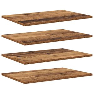 vidaXL P&oacute;łka na książki 4 pcs Brązowy 60 x 40 x 1,5 cm