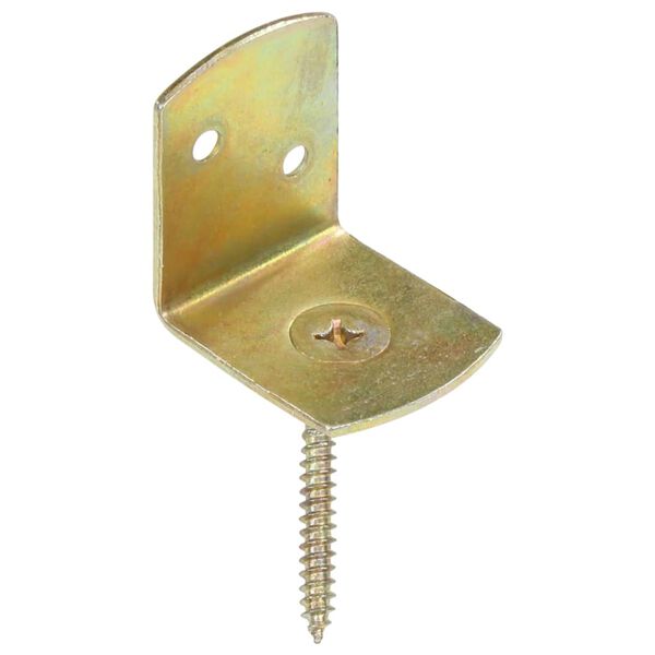 vidaXL Uchwyty do paneli ogrodzeniowych, 48 szt., kształt L, metalowe