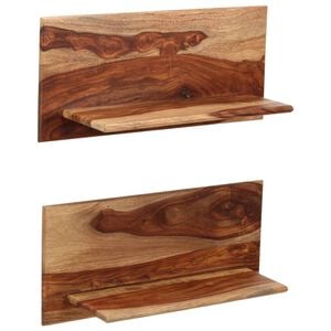 vidaXL P&oacute;łki ścienne, 2 szt., 58 x 26 x 20 cm, lite drewno akacjowe