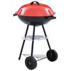 vidaXL Przenośny grill węglowy XXL, z kółkami, 44 cm