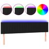 vidaXL Zagł&oacute;wek do ł&oacute;żka z LED, czarny, 160x5x78/88 cm, tkanina
