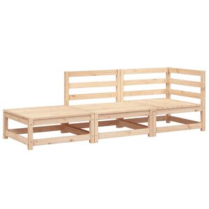 vidaXL Sofa ogrodowa z podn&oacute;żkiem, 2-osobowa, lite drewno sosnowe
