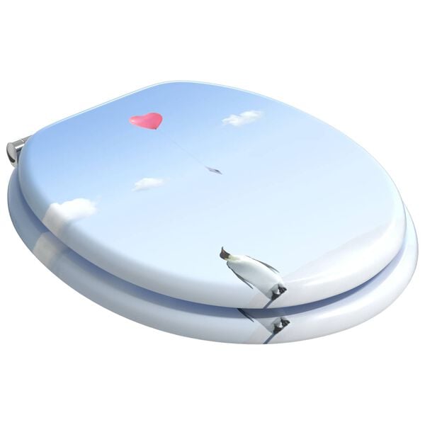 vidaXL Deska toaletowa 2 pcs Niebieski 44 x 38 cm Płyta MDF