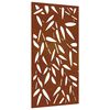vidaXL Ogrodowa dekoracja ścienna, 105x55 cm, stal kortenowska