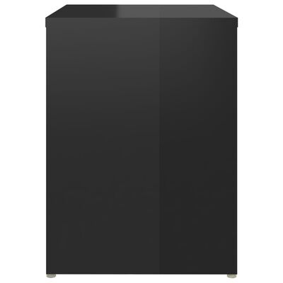 vidaXL Szafka nocna, wysoki połysk, czarna, 40x30x40 cm, płyta wiórowa