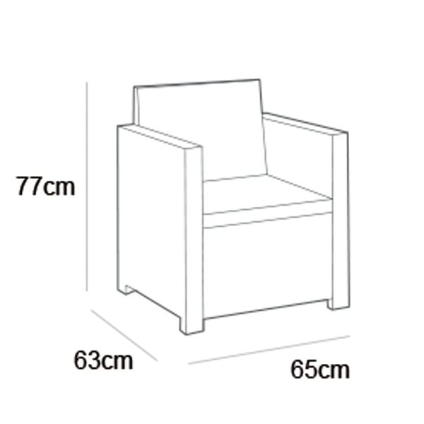 Keter Krzesło ogrodowe Monaco, grafitowe