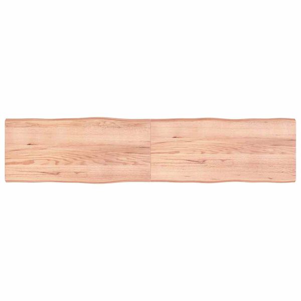vidaXL Blat, jasnobrązowy 220x50x(2-4)cm drewno z naturalną krawędzią