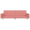 vidaXL 2-osobowa kanapa, 2 poduszki, r&oacute;żowa, aksamitna