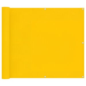 vidaXL Ekran balkonowy Ż&oacute;łty 100 x 600 cm Materiał Oxford